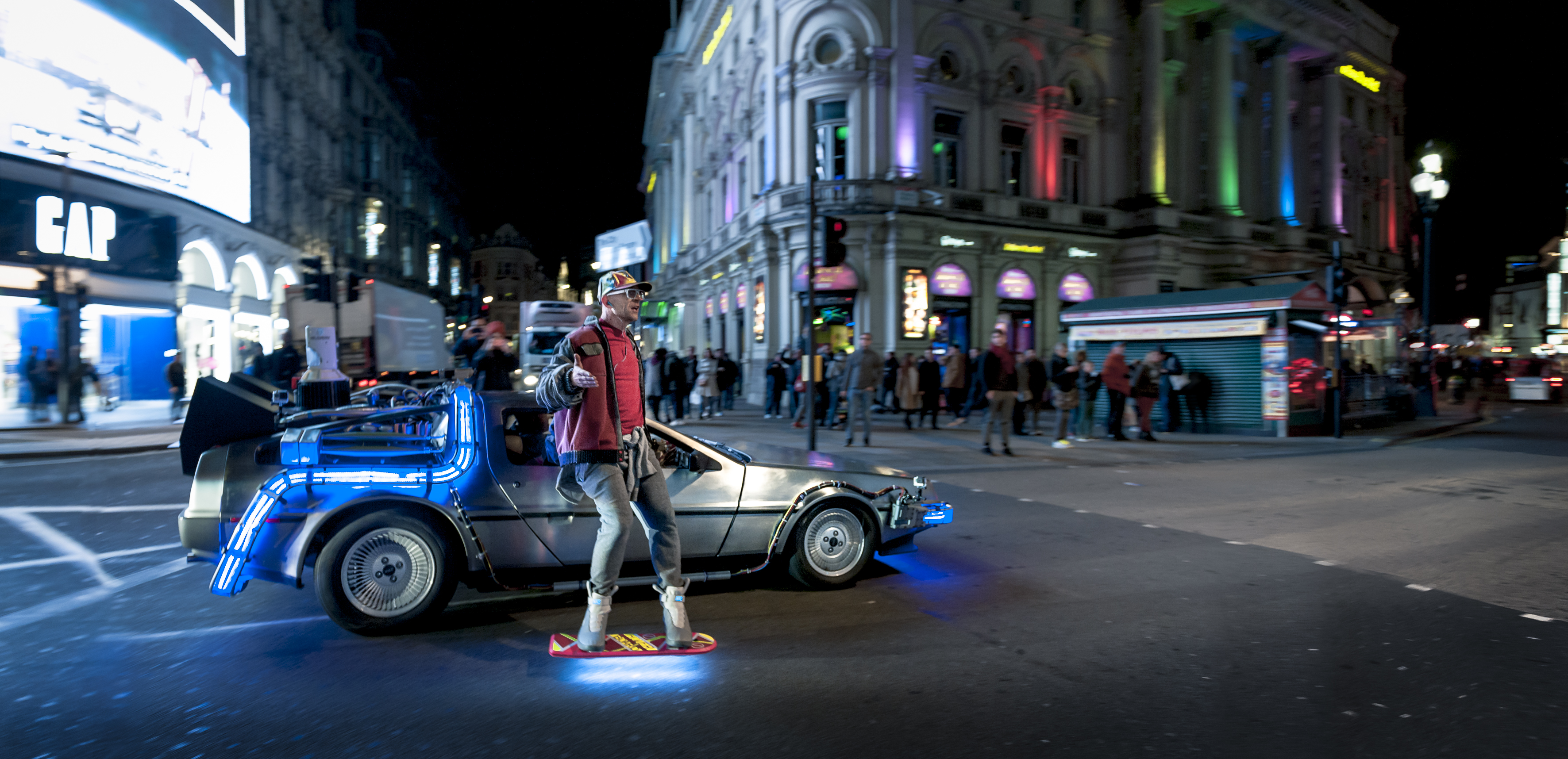 DeLorean at Piccadilly Circus London